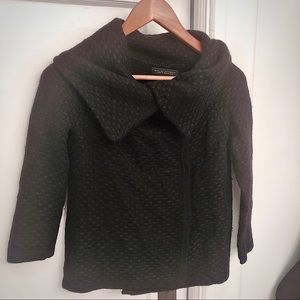 Banana Republic asymmetric cropped black sweater